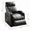 Fauteuil inclinable électrique brun en cuir synthétique-933386467