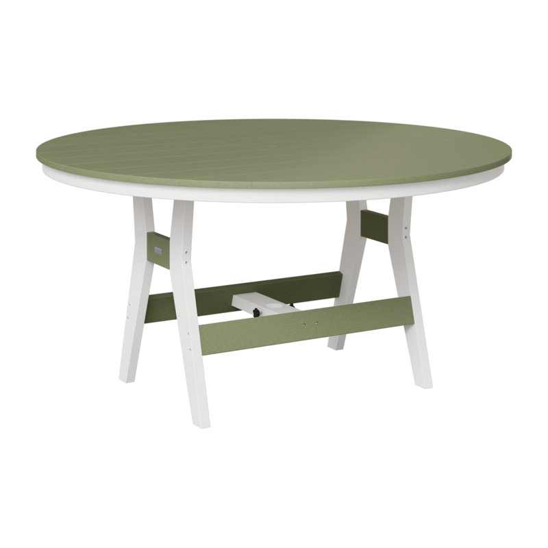 Harbor Outdoor 38″ Round Counter Height Table, 38.87" H x 60" W x 60" D, Slate/White