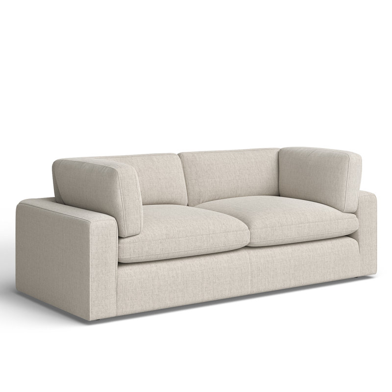 Capra Upholstered 91'' Sofa, Nathan Wheat Tweed