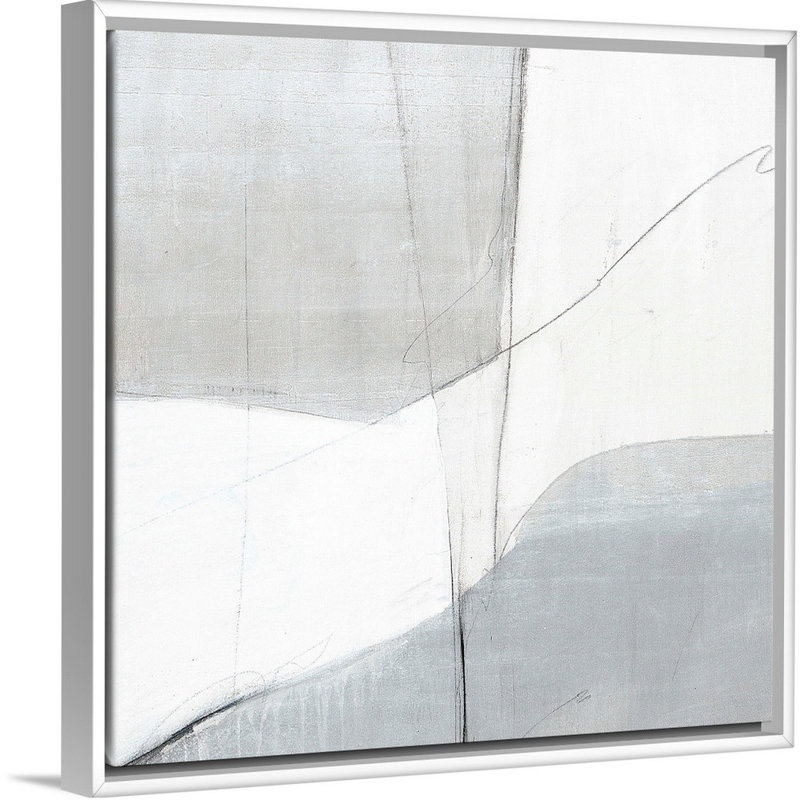 "Bordeaux III" par Joshua Schicker - impression sur toile, Cadre flottant blanc, H 14 po x l 14 po x P 1,75 po
