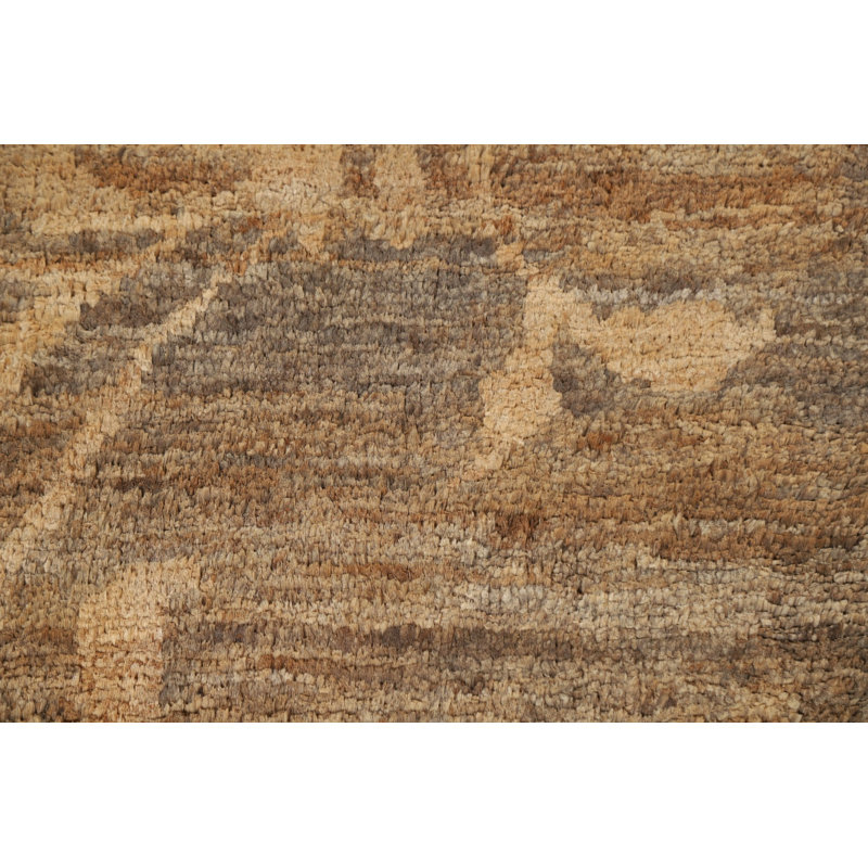 Tapis marocain en jute et laine noué à la main 5 x 7