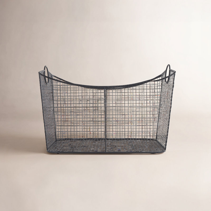 Panier de rangement moderne en métal, Noir