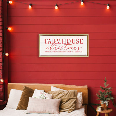 Cadre flottant Farmhouse Christmas No Place Like Home, design par Lux + Me Designs