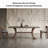 Ancient Style Solid Wood Dining Table And Chairs Four Leg Dining Set-100749796