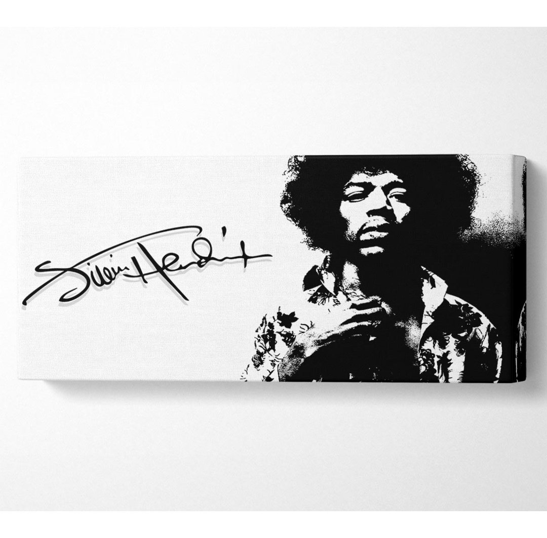 Jimi Hendrix Unterschrift Panoramaleinwand