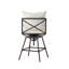 Tabouret de bar d'extérieur pivotant à hauteur réglable avec coussins-570936949