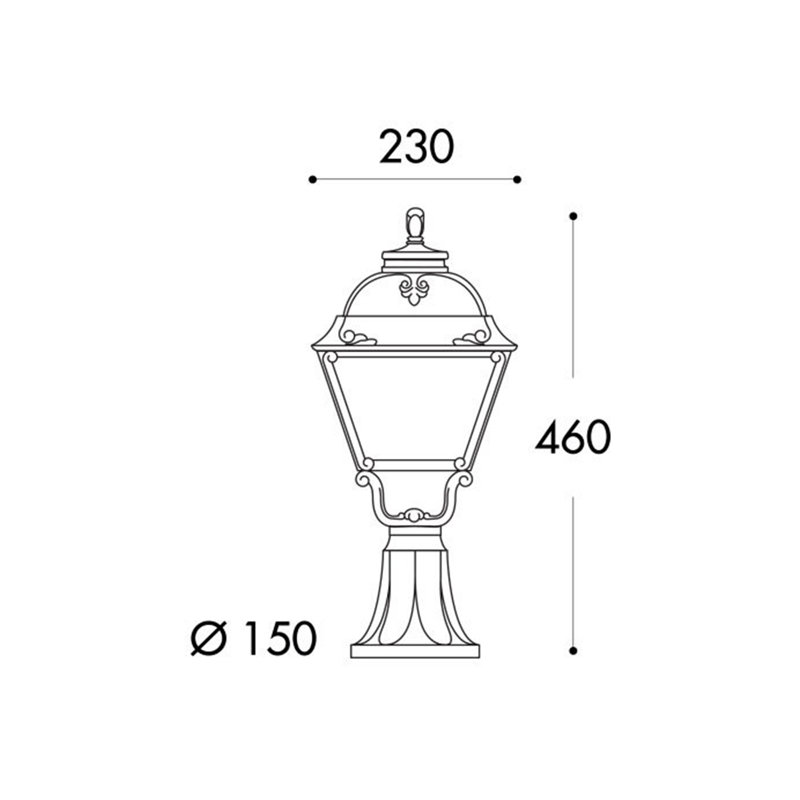 Andesine Pier Mount Light