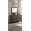 Commode 1 pièce style rustique avec poignées en métal et pieds en bois noirs