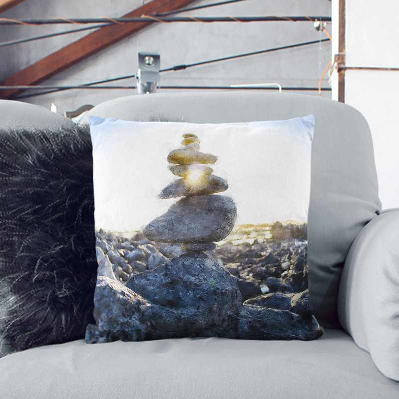Square Cushion, 40cm H x 40cm W x 15cm D, White