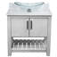 Meuble-lavabo 36 po avec comptoir en marbre de Carrare, lavabo en verre-2015771721