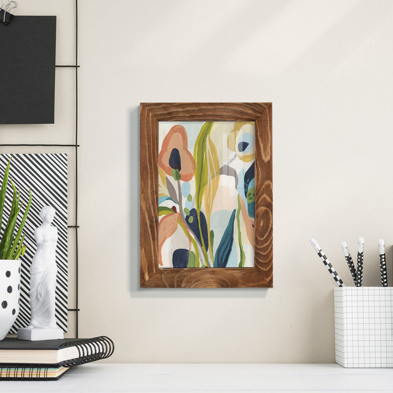Jungle Jewels II, reproduction encadrée, H 8 po x l 6 po x P 1 po, Noyer