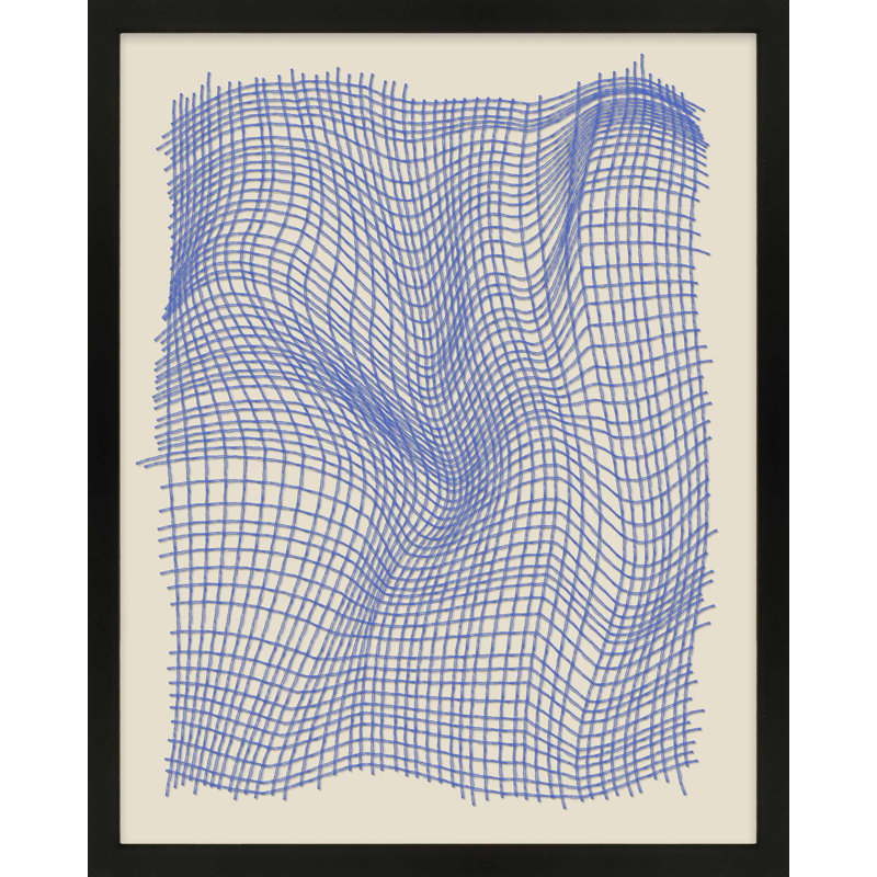 Netting 4 by Jacques Pilon, Black Single Structure Framed Paper, 20" H x 16" W x 1.25" D