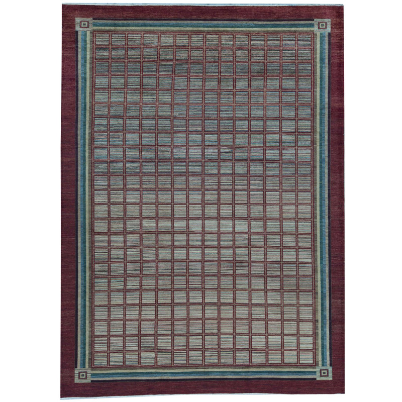 Tapis brun de haute qualité noué à la main