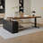 Brown + Black Rectangular Solid Wood desks-738176595-738176593