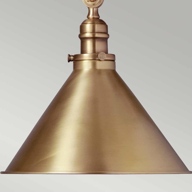 Evie Swing Arm Sconce, Aged Brass