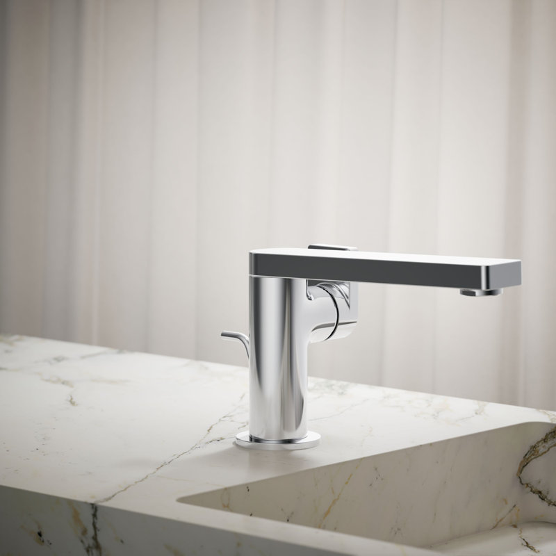 Robinet de salle de bain à une poignée Compose® avec drain, Chrome poli