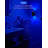 Cylinder Wall Light Black Plug-In Night Light With Light Sensor, Blue Light, Sliding Dimmer