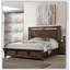 Lit plateforme en bois de style industriel rustique-1139945196