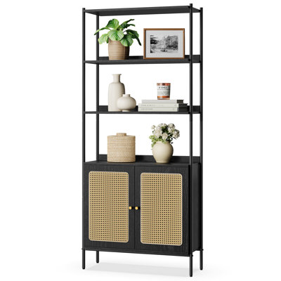 Aliyaan 174.7cm H x 76.4cm W Steel Etagere Bookcase
