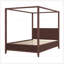 Lit plateforme à baldaquin en bois avec lattes de soutien, conception cannelée élégante et fabrication robuste pour les chambres modernes-129675628-129675629