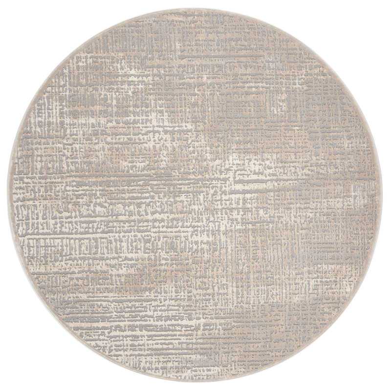 Tapis gris Edvin, Rond 6 pi 7 po