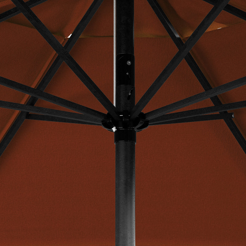 Parasol de marché en aluminium 9 pi avec manivelle et inclinaison Pacifica, Toile Brick Performance