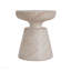 Table d'appoint d'extérieur / d'intérieur en béton léger, finition travertin