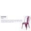Chaise d'appoint empilable en métal Lily-1652496491