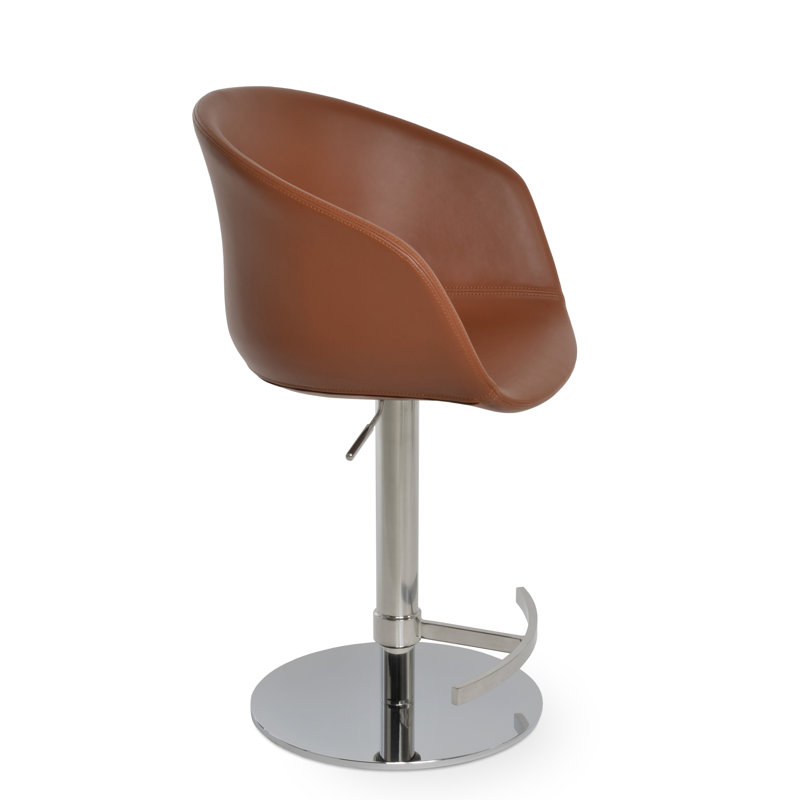 Tribeca Piston Stool, Hazelnut