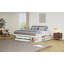 Structure de lit plateforme de rangement avec plusieurs tiroirs et tablettes sans sommier-769658260-769658251