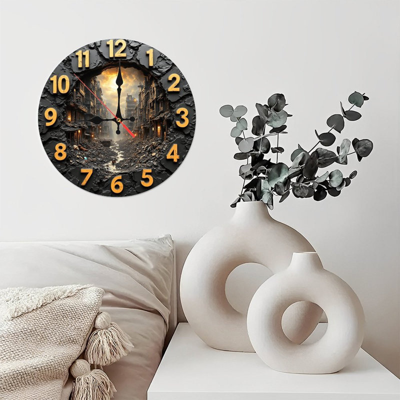 Horloge murale post apocalyptique