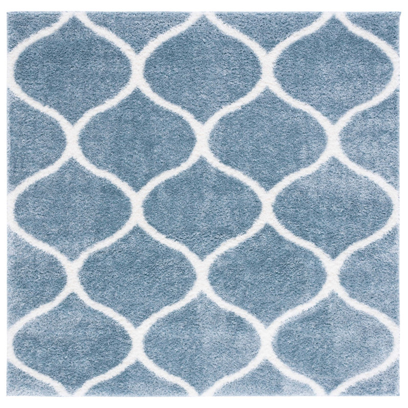 Jailen Tahoe Shag Performance Geometric Rug, Square 6'7"