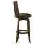 Chaise de bar pivotante en cerisier foncé