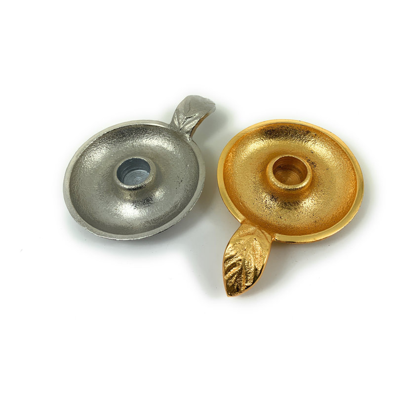 Plat de table en métal 1,5 po, Argenté/doré
