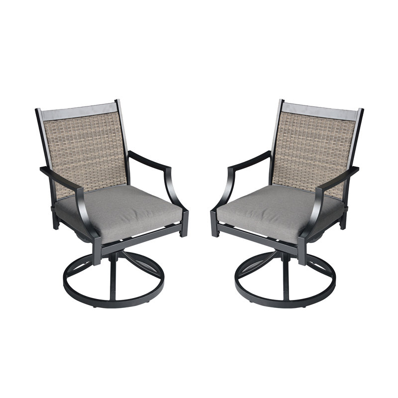 Chaise de patio pivotante en aluminium