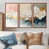 Toile avec cadre flottant brun