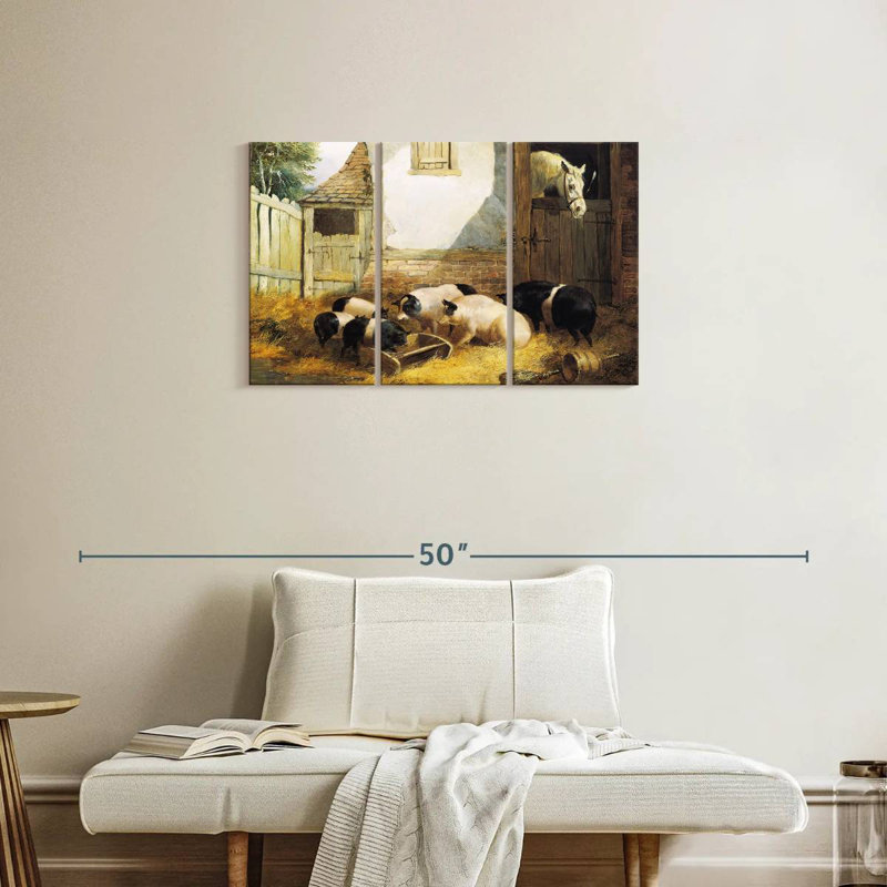 Brampt Farm Pigs, 20" H x 33" W
