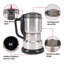 Moulin à grain électrique en acier inoxydable, broyeur d'aliments multifonction 400G et pulvérisateur, argent