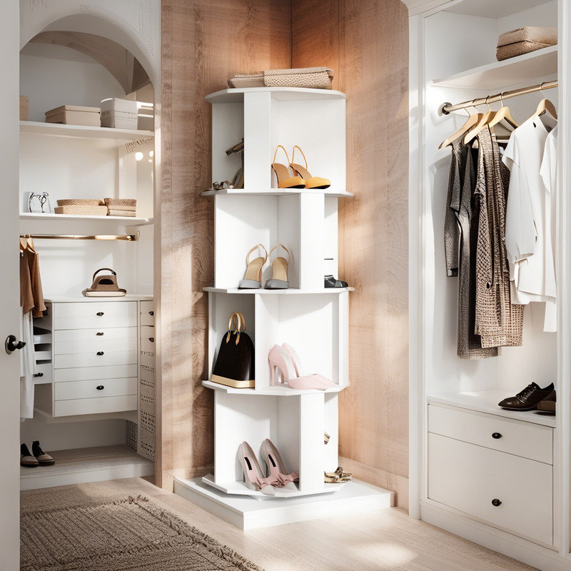 5 Tier Rotating Bookshelf, 360° Revolving Bookcase, Floor-Standing Storage Display Rack for Living Rooms,Hallway