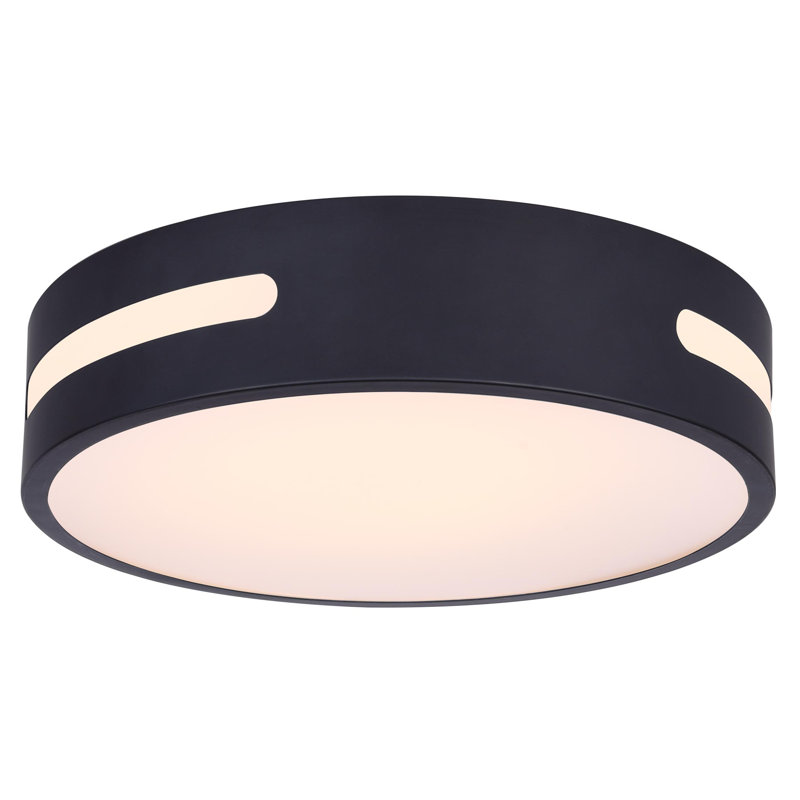 Devontae LED Flush Mount, Black