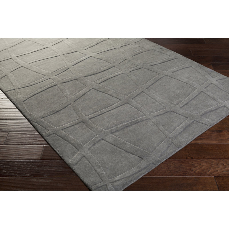Sculpture Wool Geometric Indoor Rug, Square 1'6"