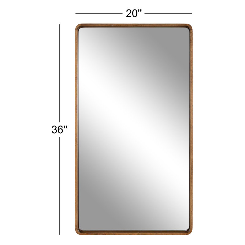 Miroir d'appoint Sherman, 36 po x 20 po, Rustique naturel