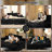 Upholstered Double Lounge Chaise Sofa Bed