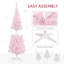 Sapin de Noël rose en forme de crayon de 1,5 m pour la décoration des fêtes