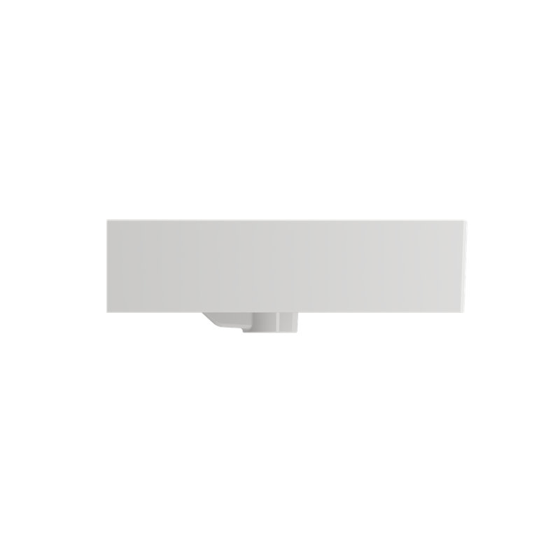 Milano Bathroom Sink, White, White