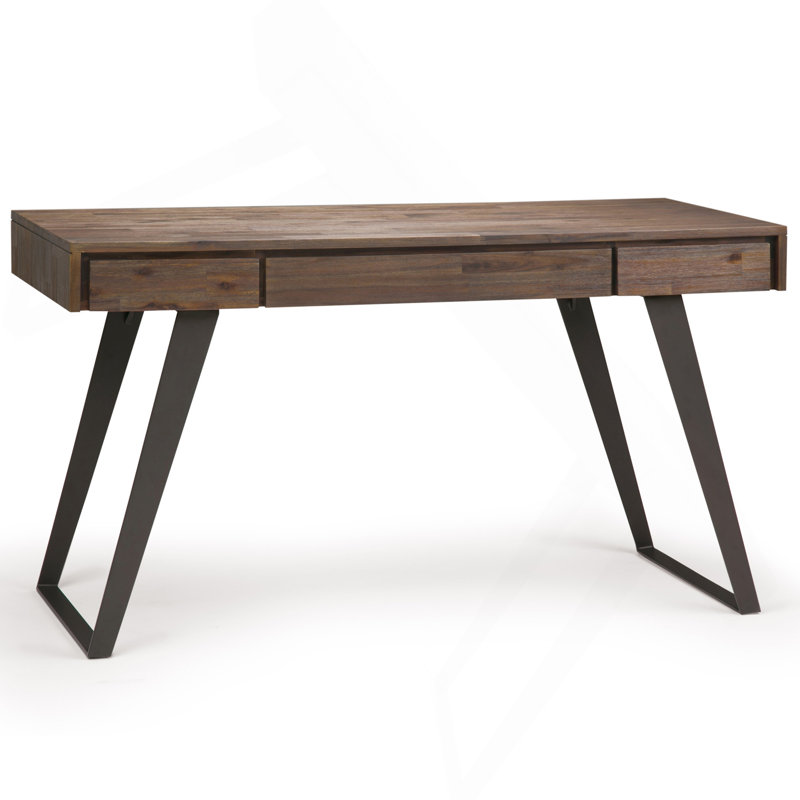 Bureau - Brun rustique naturel vieilli, H 29,90 po x l 53,90 po x P 24 po, Brun vieilli