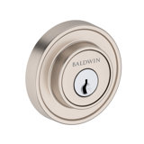 Recessed Round Deadbolt Single Cylinder Deadbolt in Matte Black