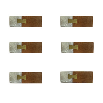 2.5" Width Wooden Rectangle Inlay Knob