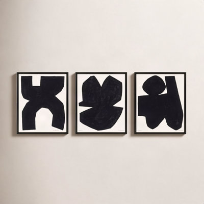 Shauna "Module on White" 3-Piece Painting Set