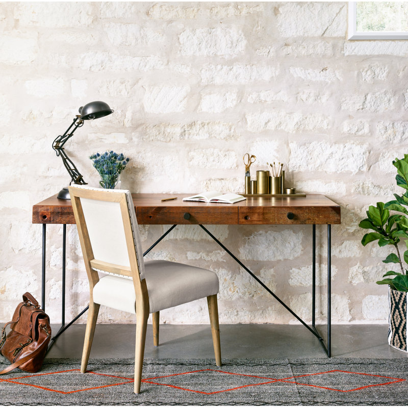 Kurt Upholstered Dining Chair, Natural, Unfinished Linen